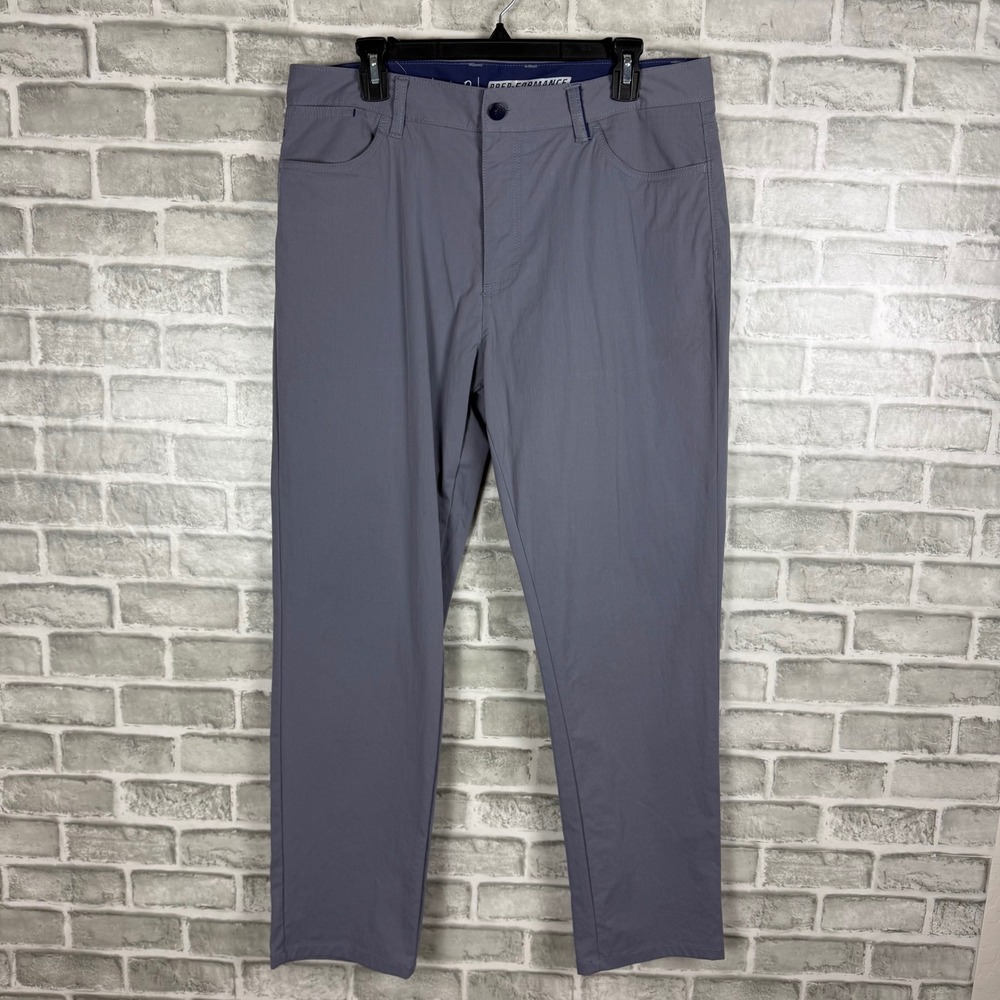 Johnnie-O Prep-Performance Pants 36 x 30 Cloudbreak Gray Bamboo Blend JMPA1200